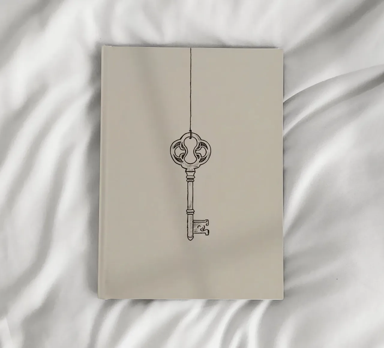 Chiave d'epoca appesa con arte pastello, design classico diario da DesignDoodle