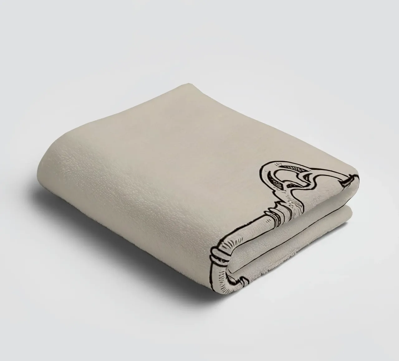 Chiave d'epoca appesa con arte pastello, design classico asciugamano da bagno da DesignDoodle