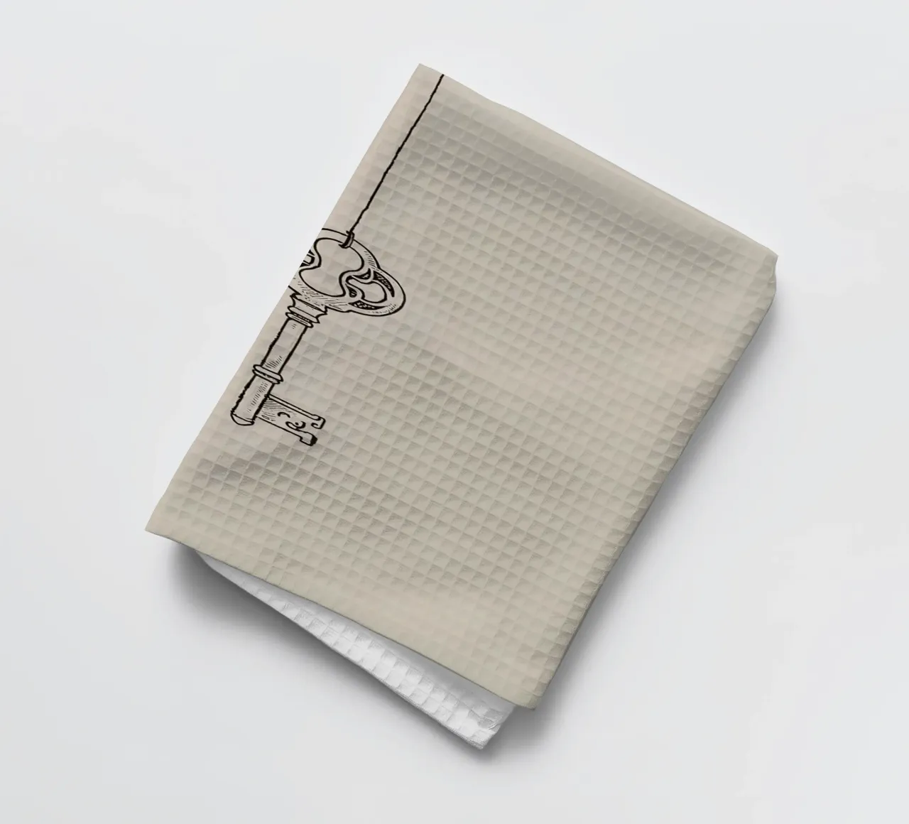 Chiave d'epoca appesa con arte pastello, design classico canovaccio da cucina da DesignDoodle