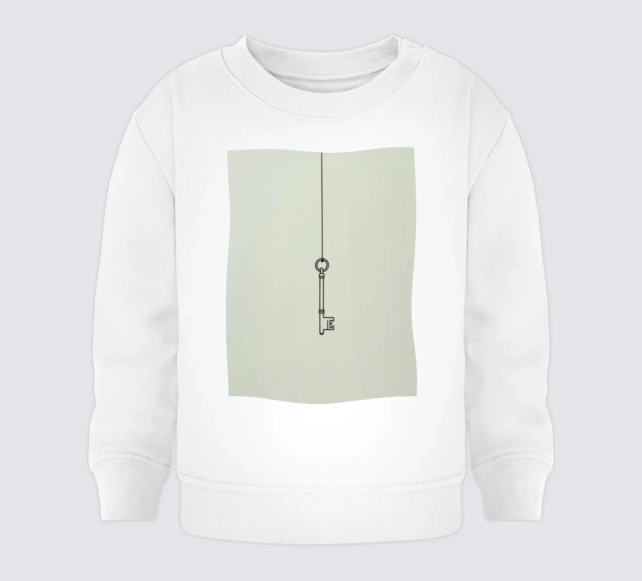 Chiave appesa a un filo su uno sfondo chiaro felpa neonato da DesignDoodle