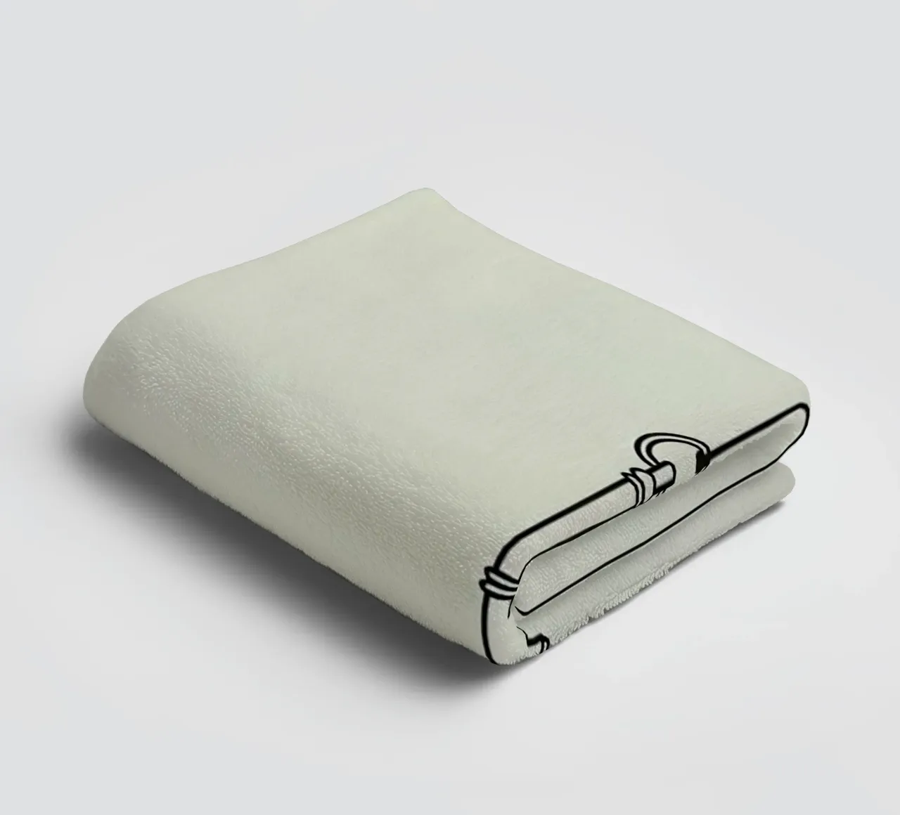 Schlüssel an einer Schnur hängend vor einem Lichthintergrund Handtuch von DesignDoodle