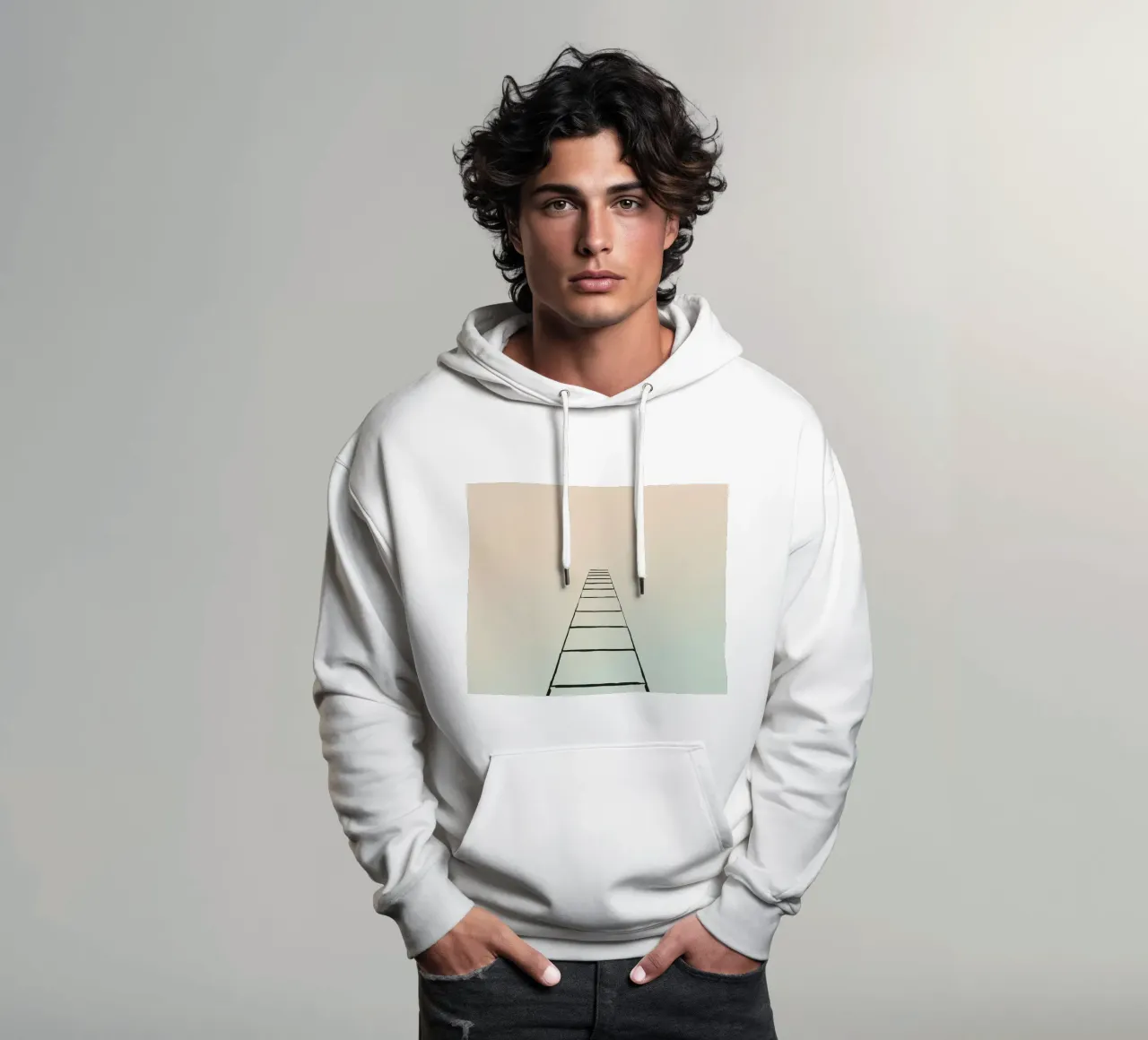 scala per il paradiso felpa con cappuccio da DesignDoodle