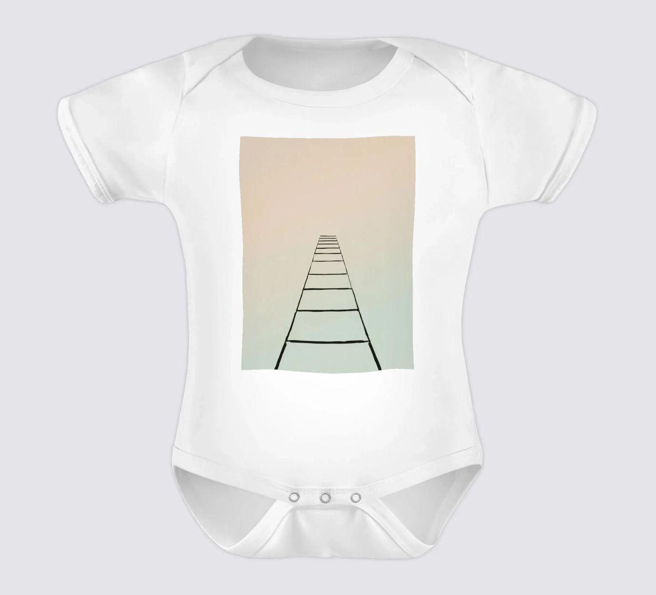 scala per il paradiso body neonato maniche corte da DesignDoodle