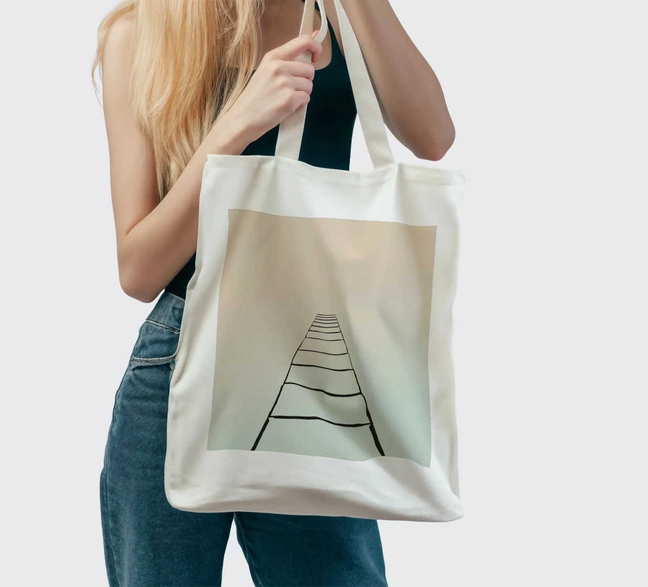 scala per il paradiso borsa in juta da DesignDoodle