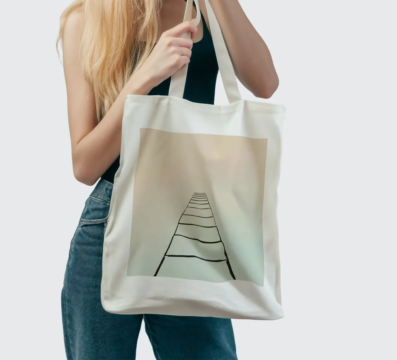 scala per il paradiso borsa in juta da DesignDoodle