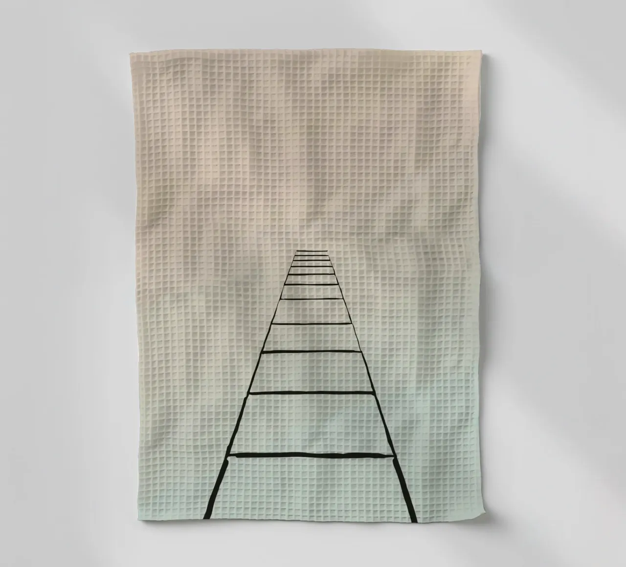 trap naar de hemel theedoek van DesignDoodle