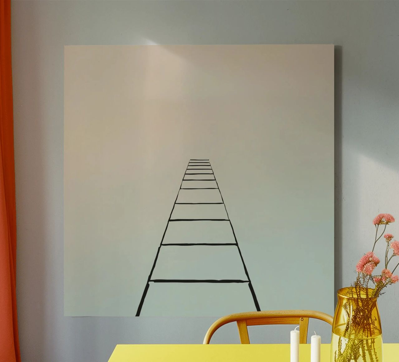 scala per il paradiso tela da DesignDoodle