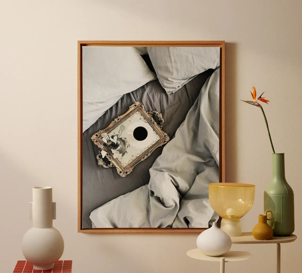 Quiete rustica tela con Cornice a cassetta da PhotoVibe Decor