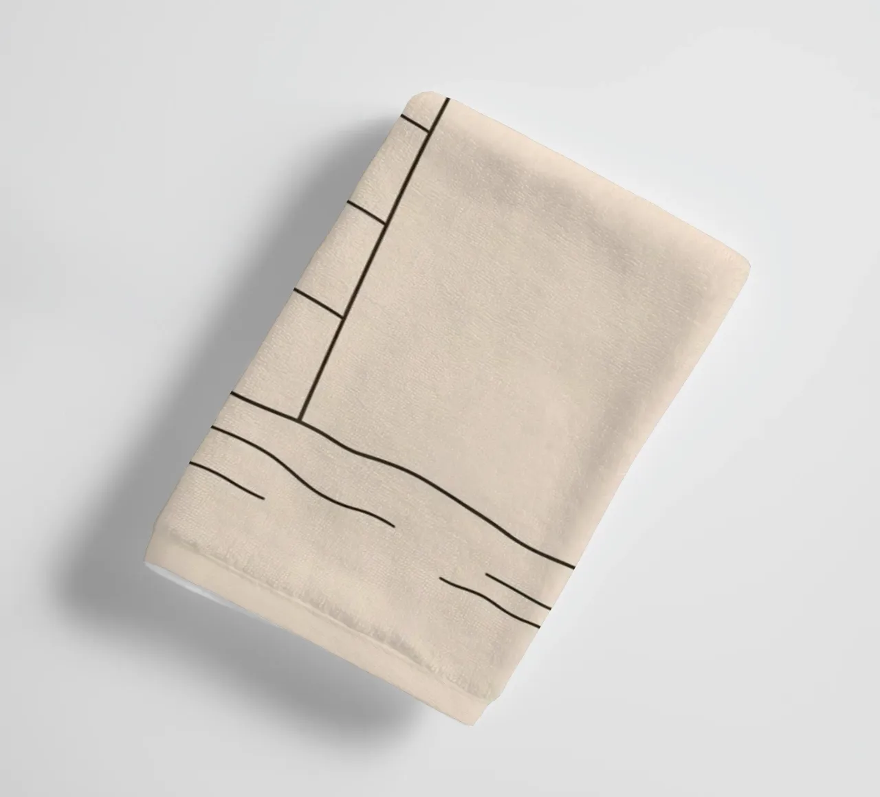 Lighthouse standing tall above gentle waves with a clear sky towel by DesignDoodle