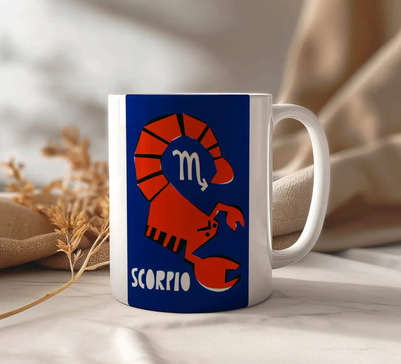 Scorpio Zodiac tazza in ceramica da Fox & Velvet