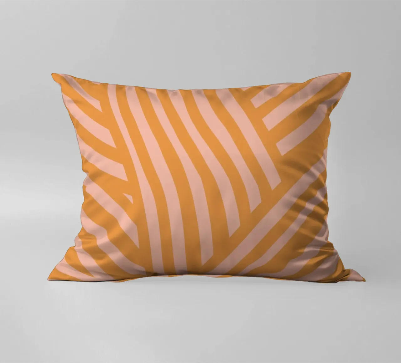 Striscia astratta color umbero bruciato cuscino da Little Dean