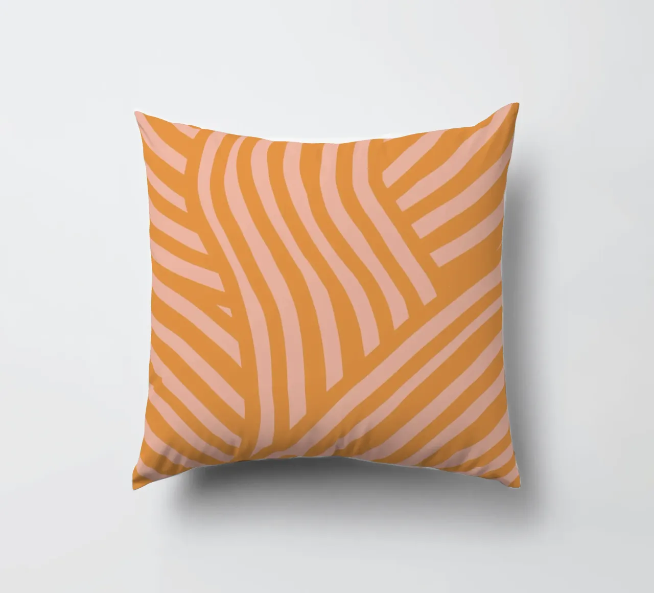 Striscia astratta color umbero bruciato cuscino da Little Dean