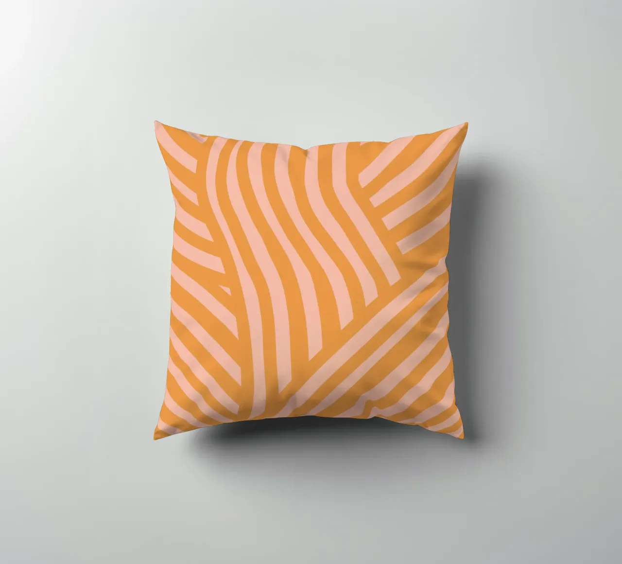 Striscia astratta color umbero bruciato cuscino da Little Dean