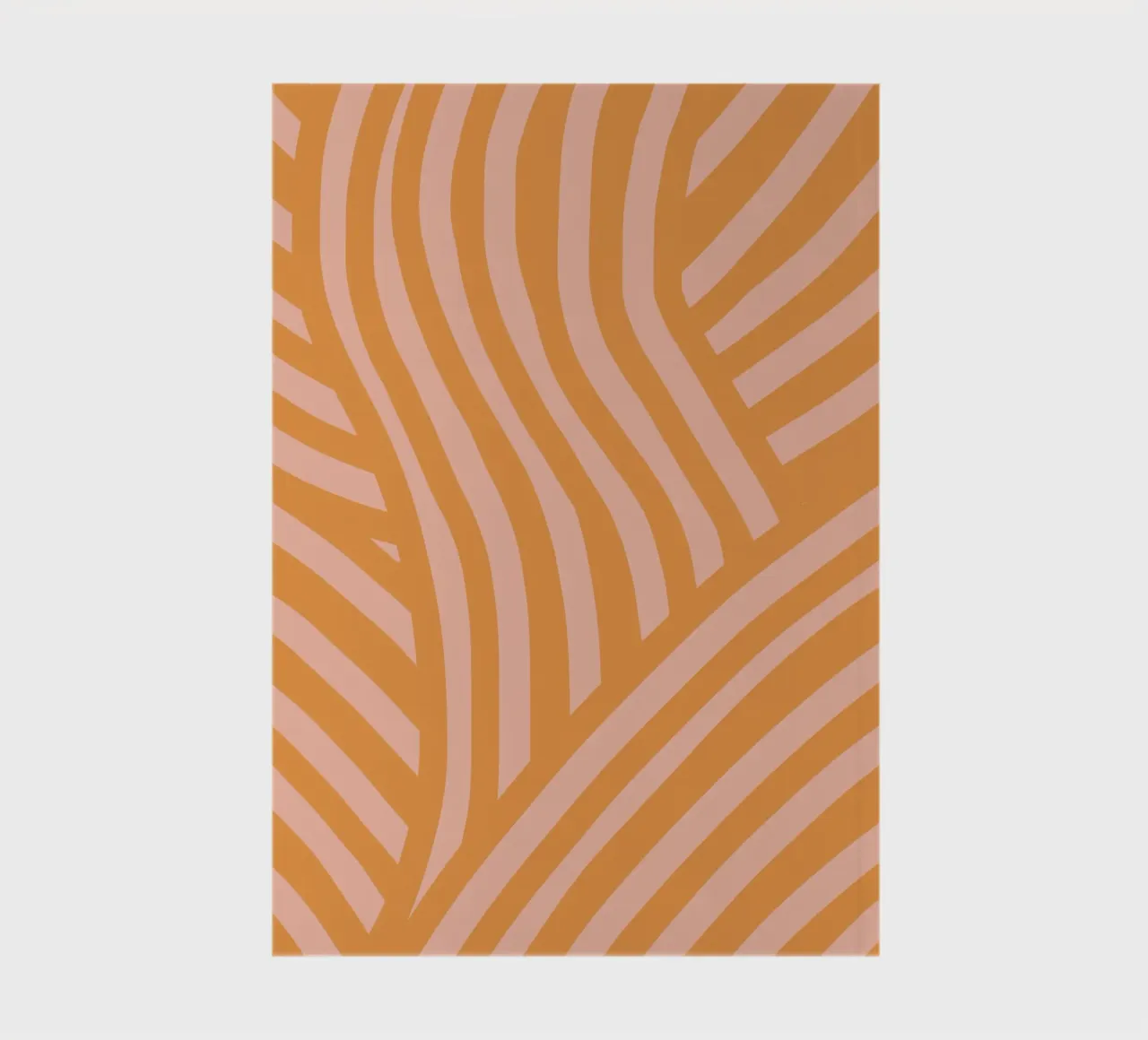 Burnt umber abstract stripe notebook by Little Dean