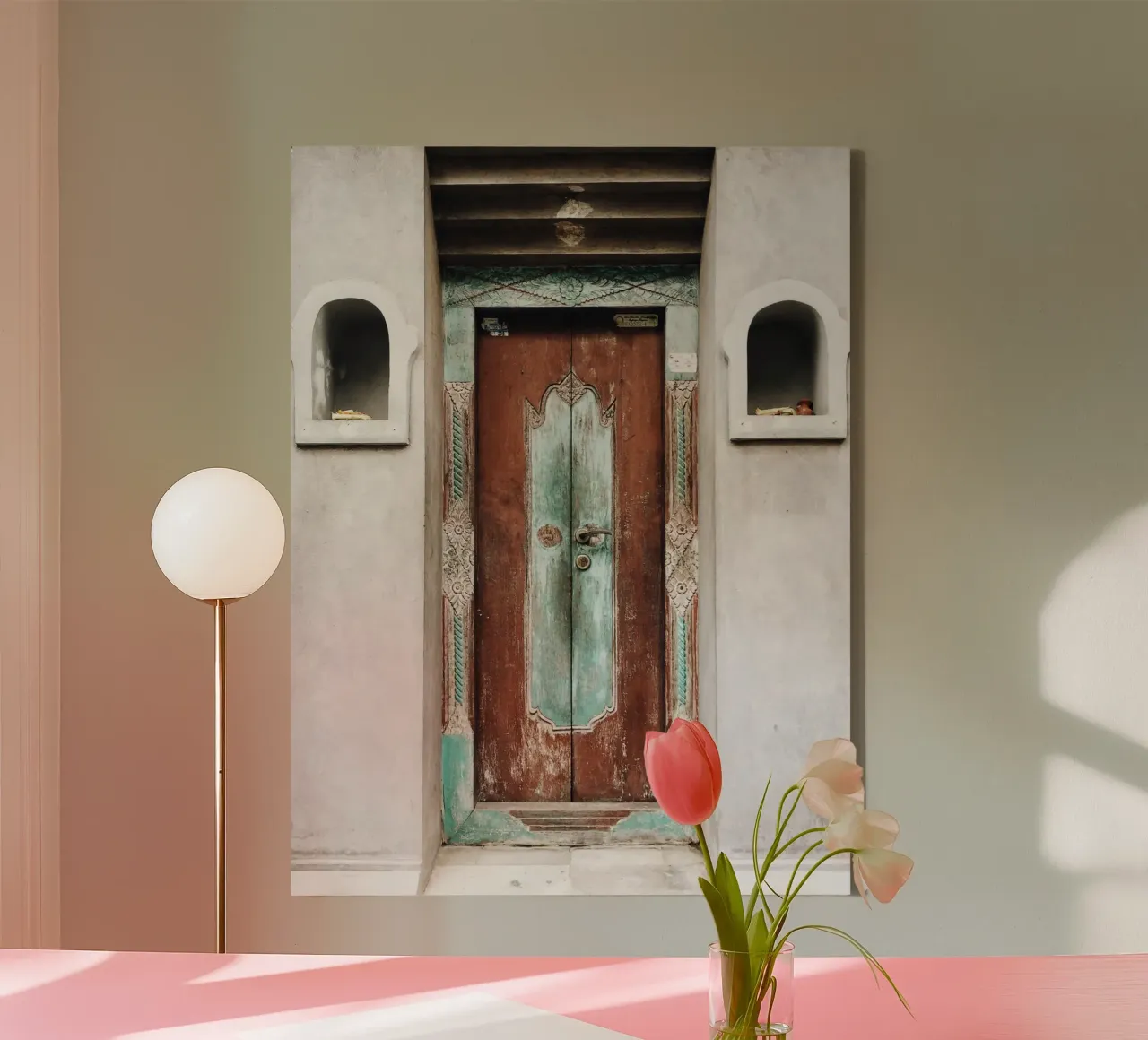 Quiete rustica tela con Cornice a cassetta da PhotoVibe Decor