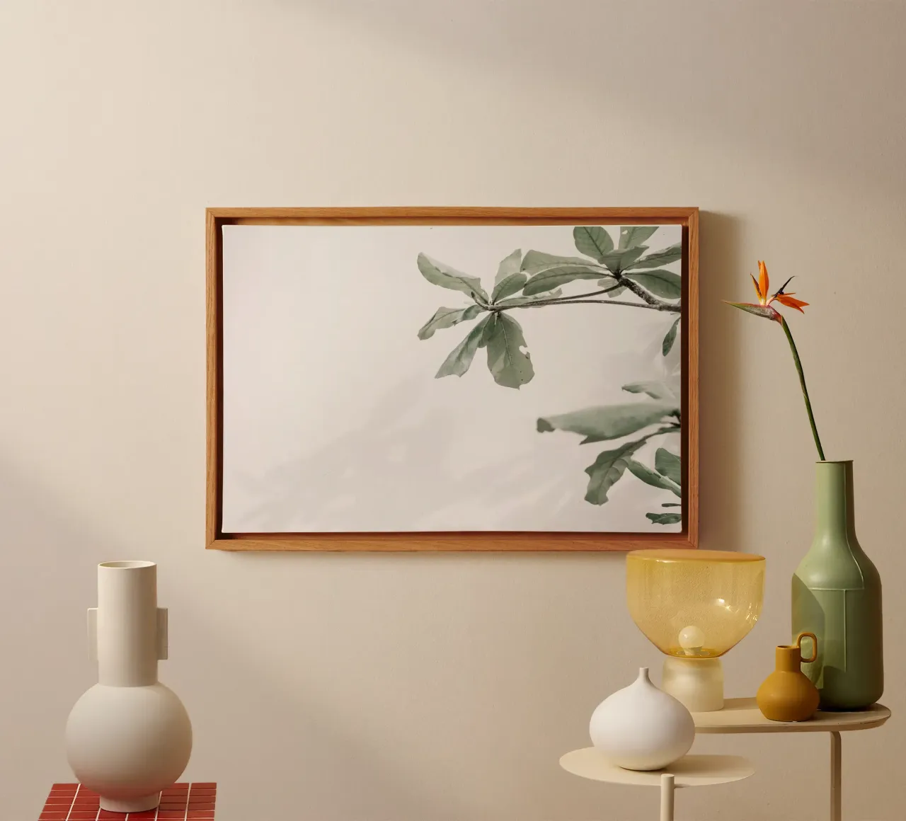 Rustic Stillness canvas with Floater frame by PhotoVibe Decor