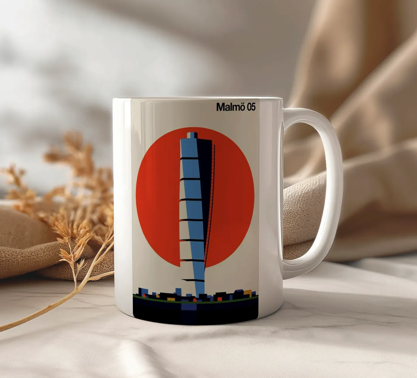 Malmo 05 ceramic mug by Bo Lundberg