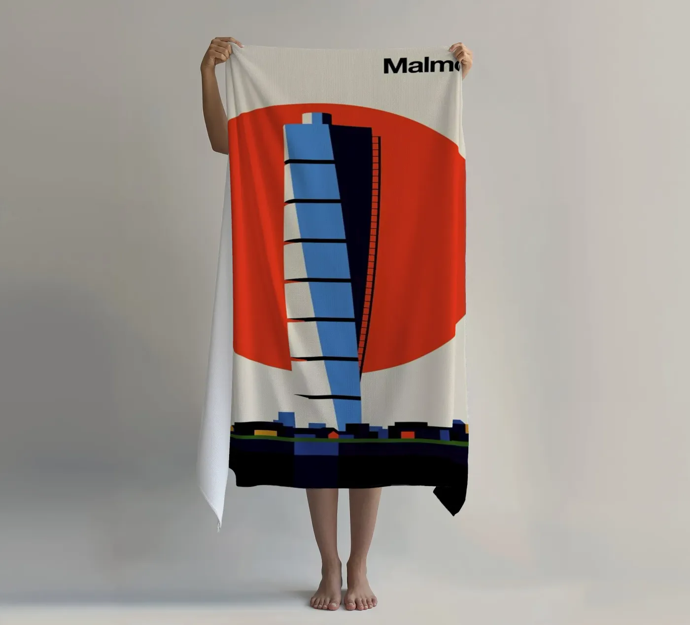 Malmo 05 strandhanddoek van Bo Lundberg