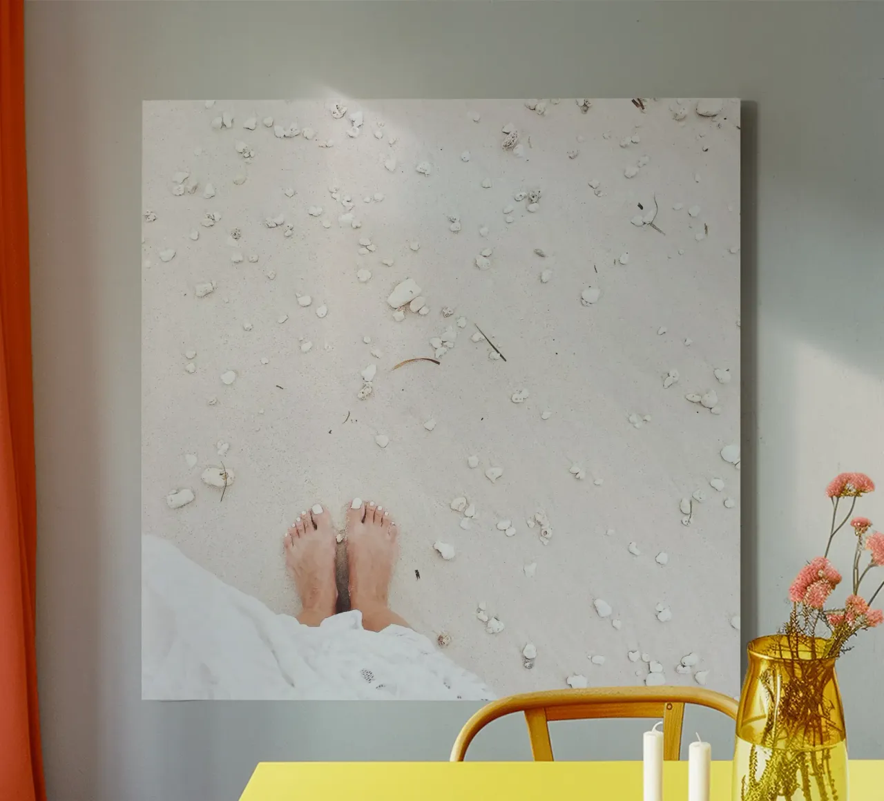 Quiete rustica tela con Cornice a cassetta da PhotoVibe Decor