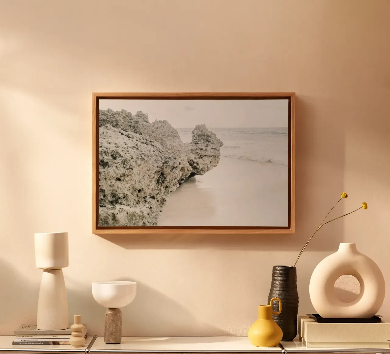 Quiete rustica tela con Cornice a cassetta da PhotoVibe Decor