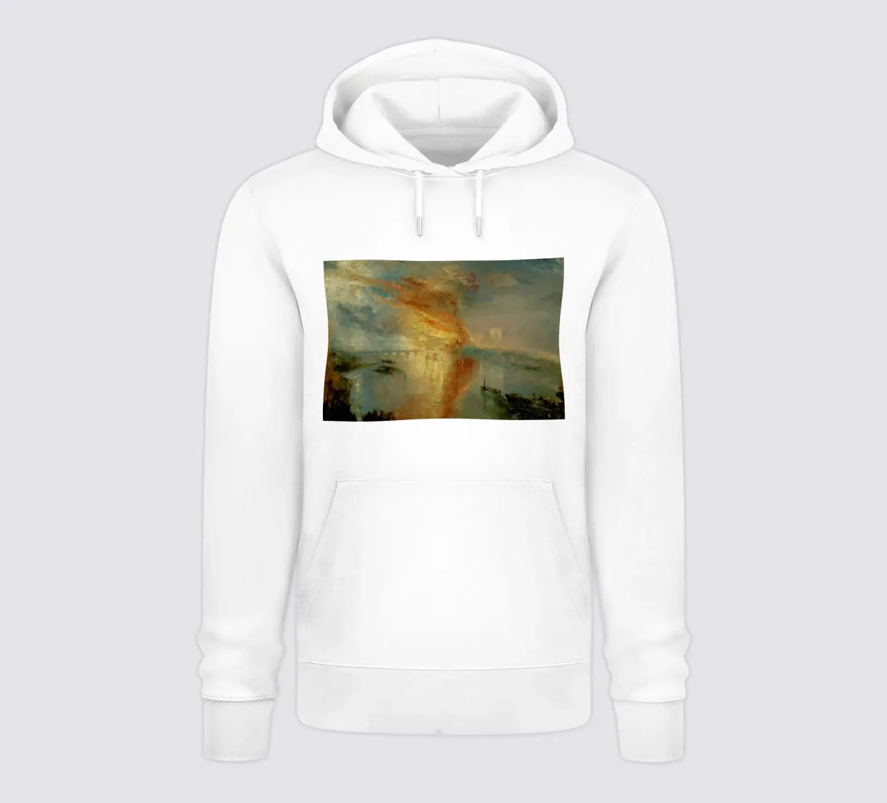 Turner - The Burning Of The Houses Of Lords And Commons felpa con cappuccio da Vintage by JUNIQE
