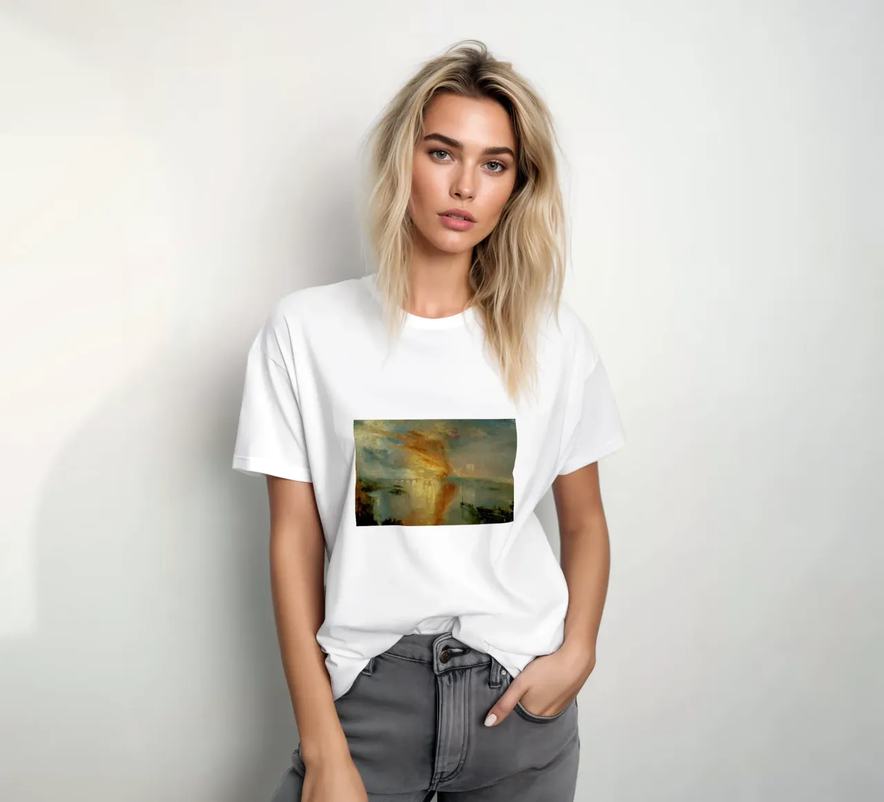 Turner - The Burning Of The Houses Of Lords And Commons t-shirt da Vintage by JUNIQE