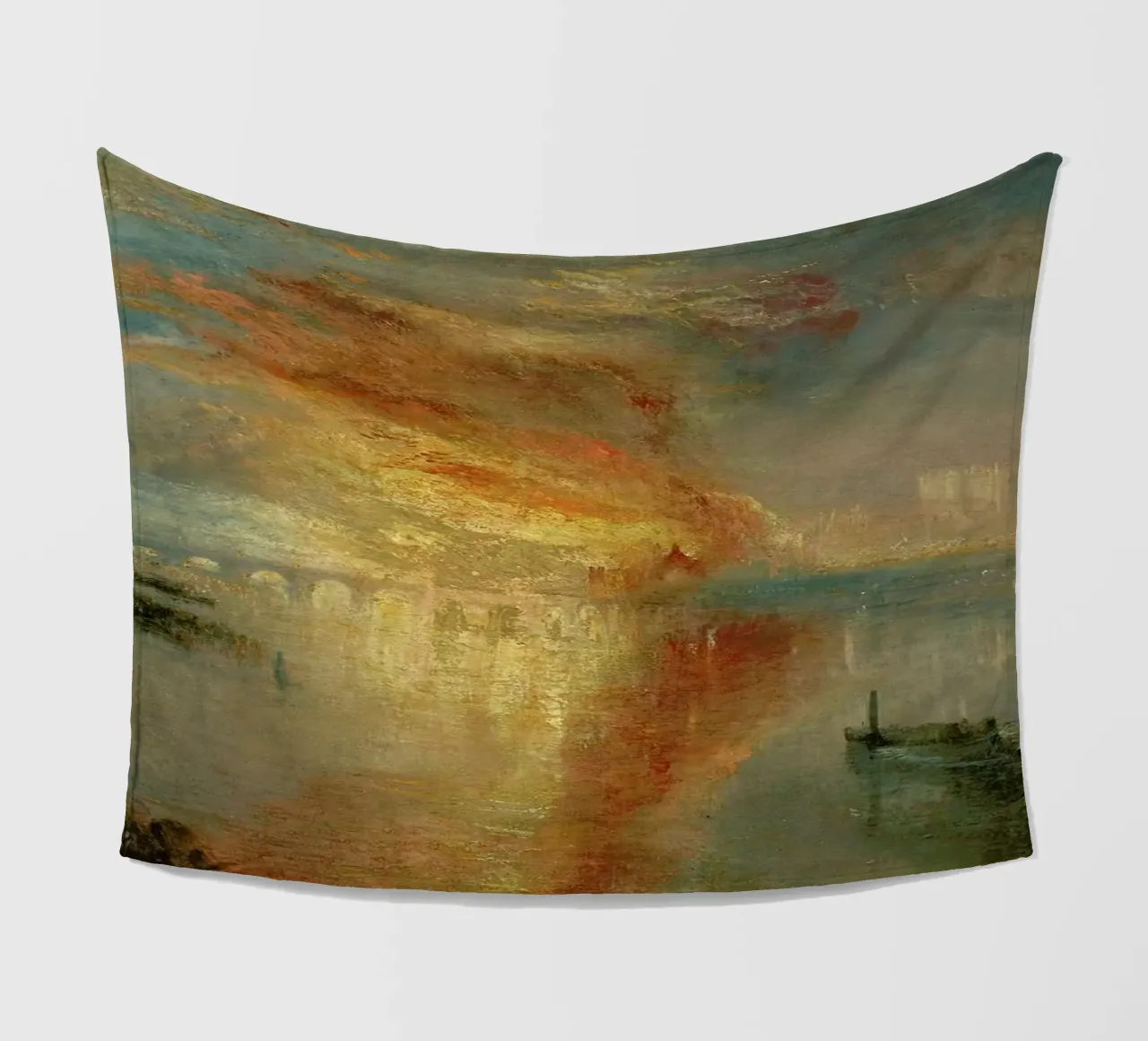 Turner - The Burning Of The Houses Of Lords And Commons coperta in pile da Vintage by JUNIQE