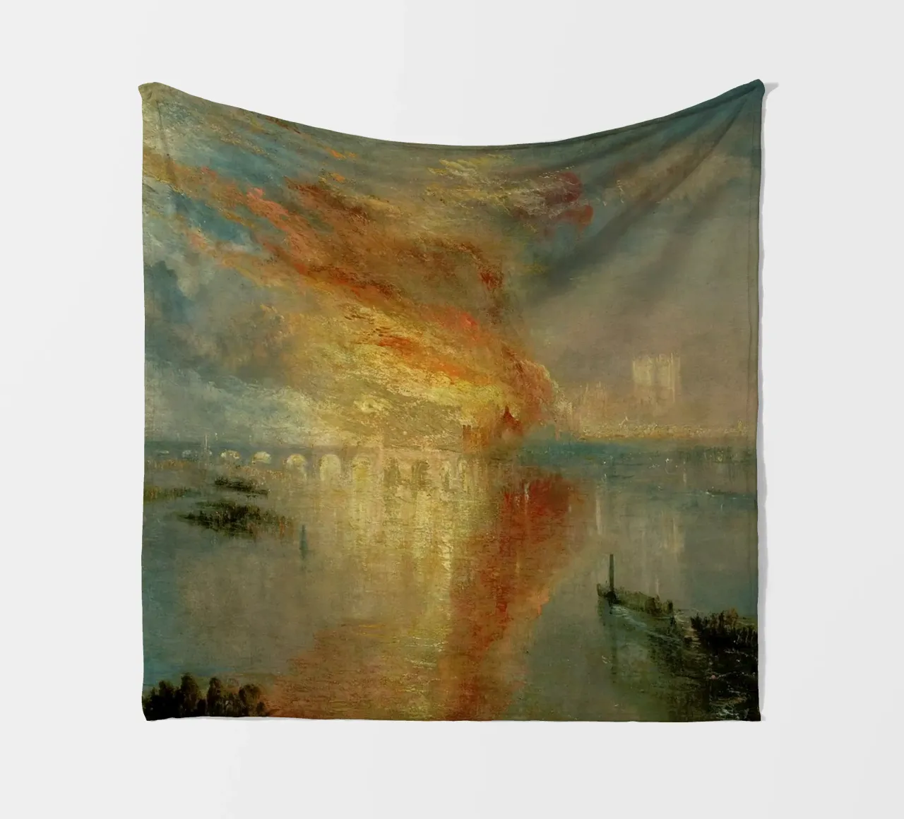 Turner - The Burning Of The Houses Of Lords And Commons coperta in pile da Vintage by JUNIQE