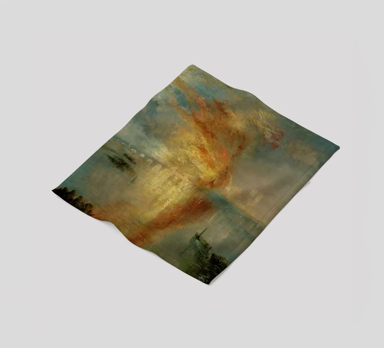 Turner - The Burning Of The Houses Of Lords And Commons coperta in pile da Vintage by JUNIQE