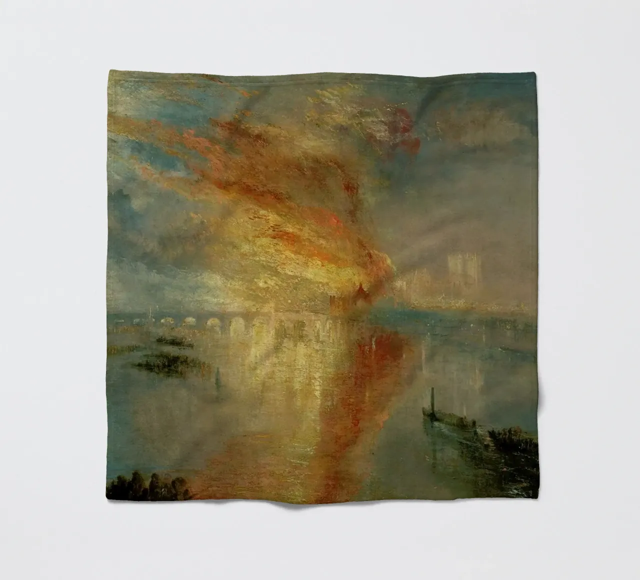 Turner - The Burning Of The Houses Of Lords And Commons coperta in pile da Vintage by JUNIQE