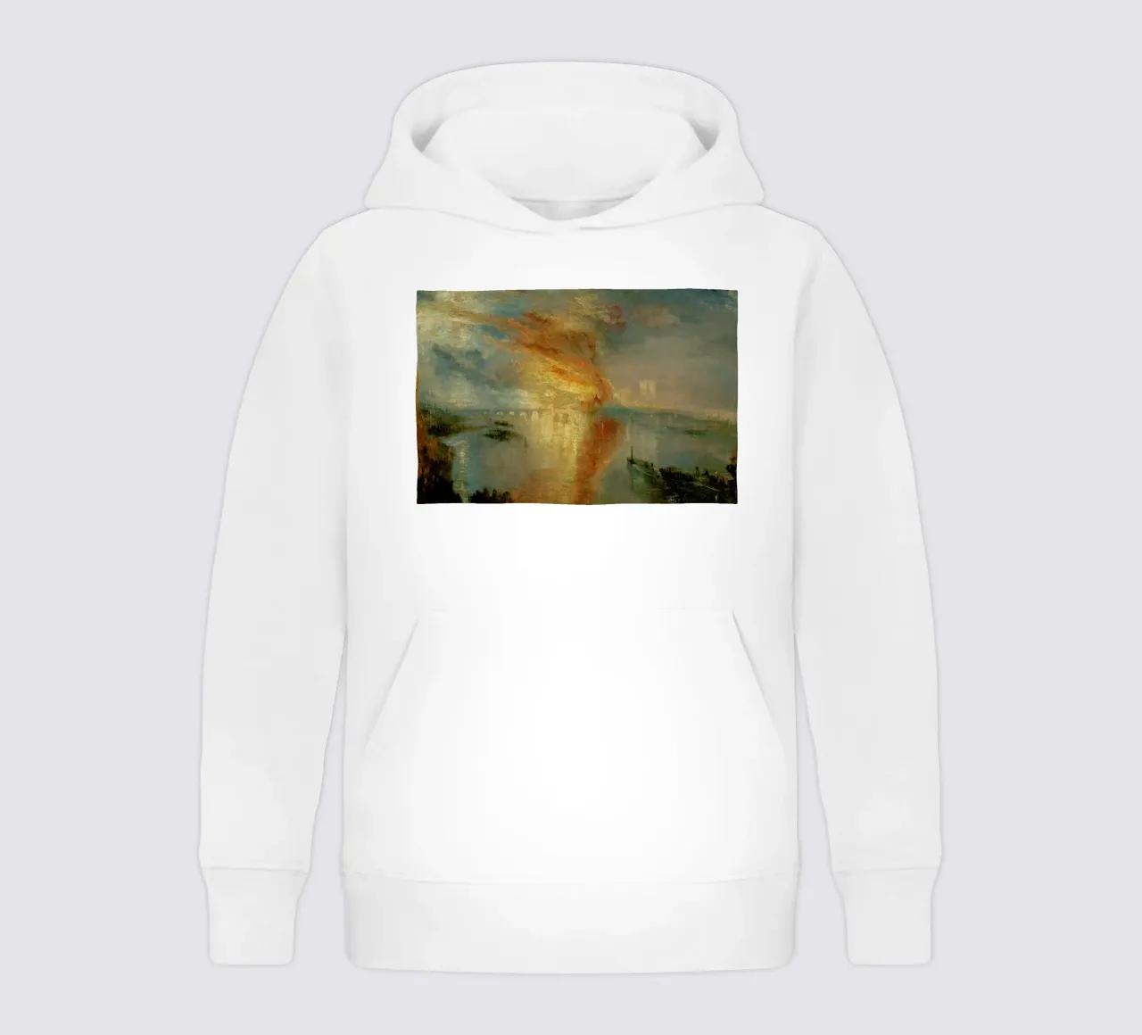 Turner - The Burning Of The Houses Of Lords And Commons felpa bambino con cappuccio da Vintage by JUNIQE