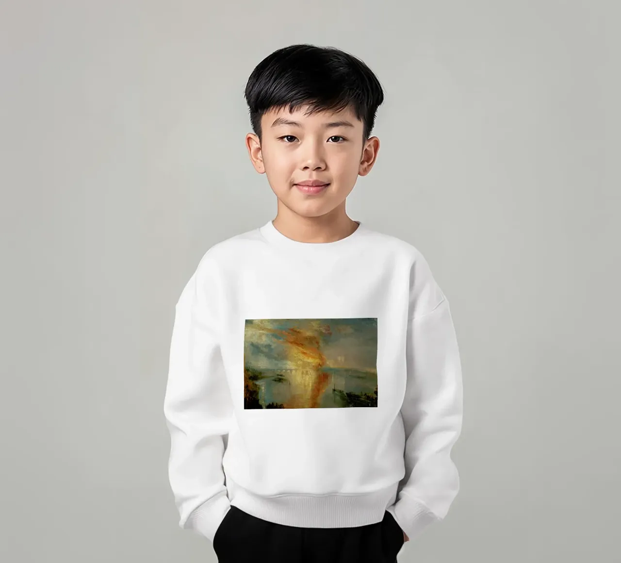 Turner - The Burning Of The Houses Of Lords And Commons felpa bambino da Vintage by JUNIQE
