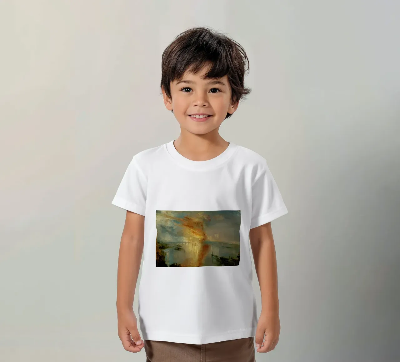 Turner - The Burning Of The Houses Of Lords And Commons t-shirt bambini da Vintage by JUNIQE