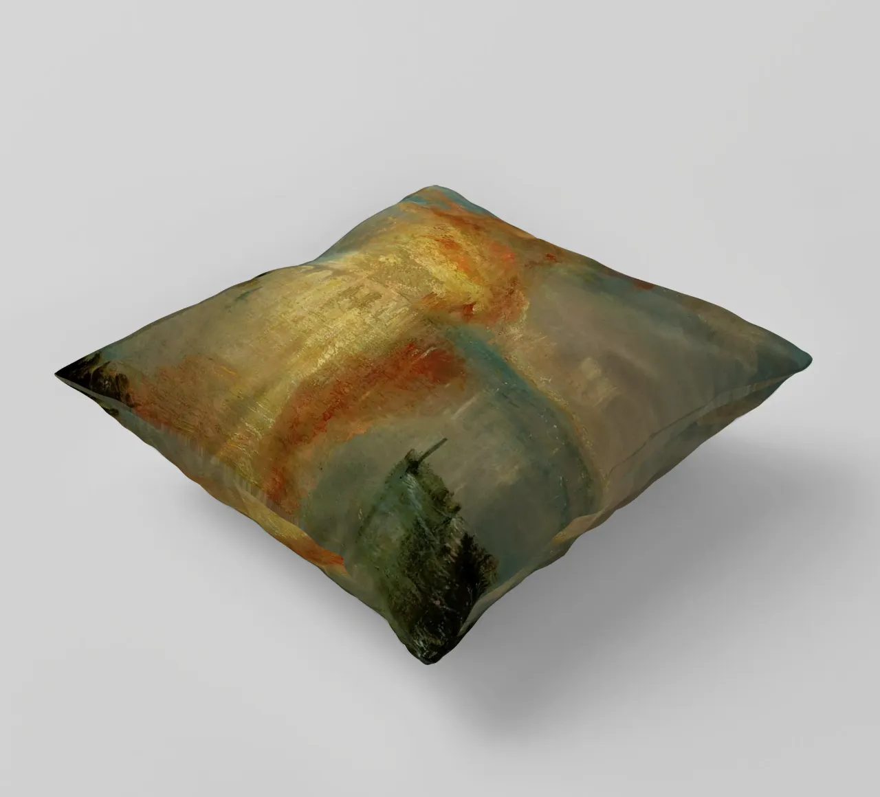 Turner - The Burning Of The Houses Of Lords And Commons cuscino da Vintage by JUNIQE