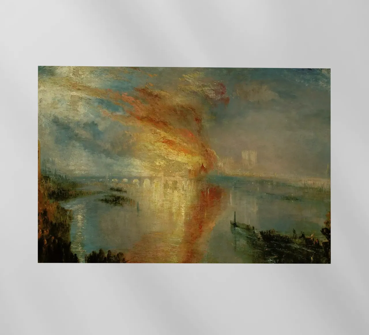 Turner - The Burning Of The Houses Of Lords And Commons pellicola backlit da Vintage by JUNIQE