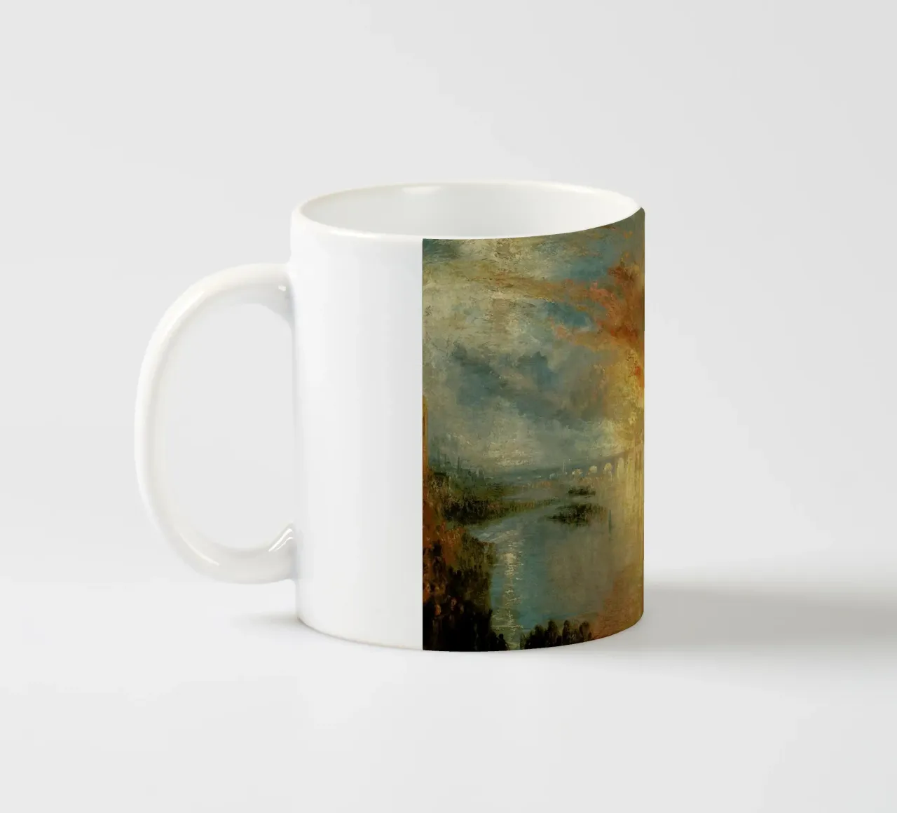 Turner - The Burning Of The Houses Of Lords And Commons tazza in ceramica da Vintage by JUNIQE