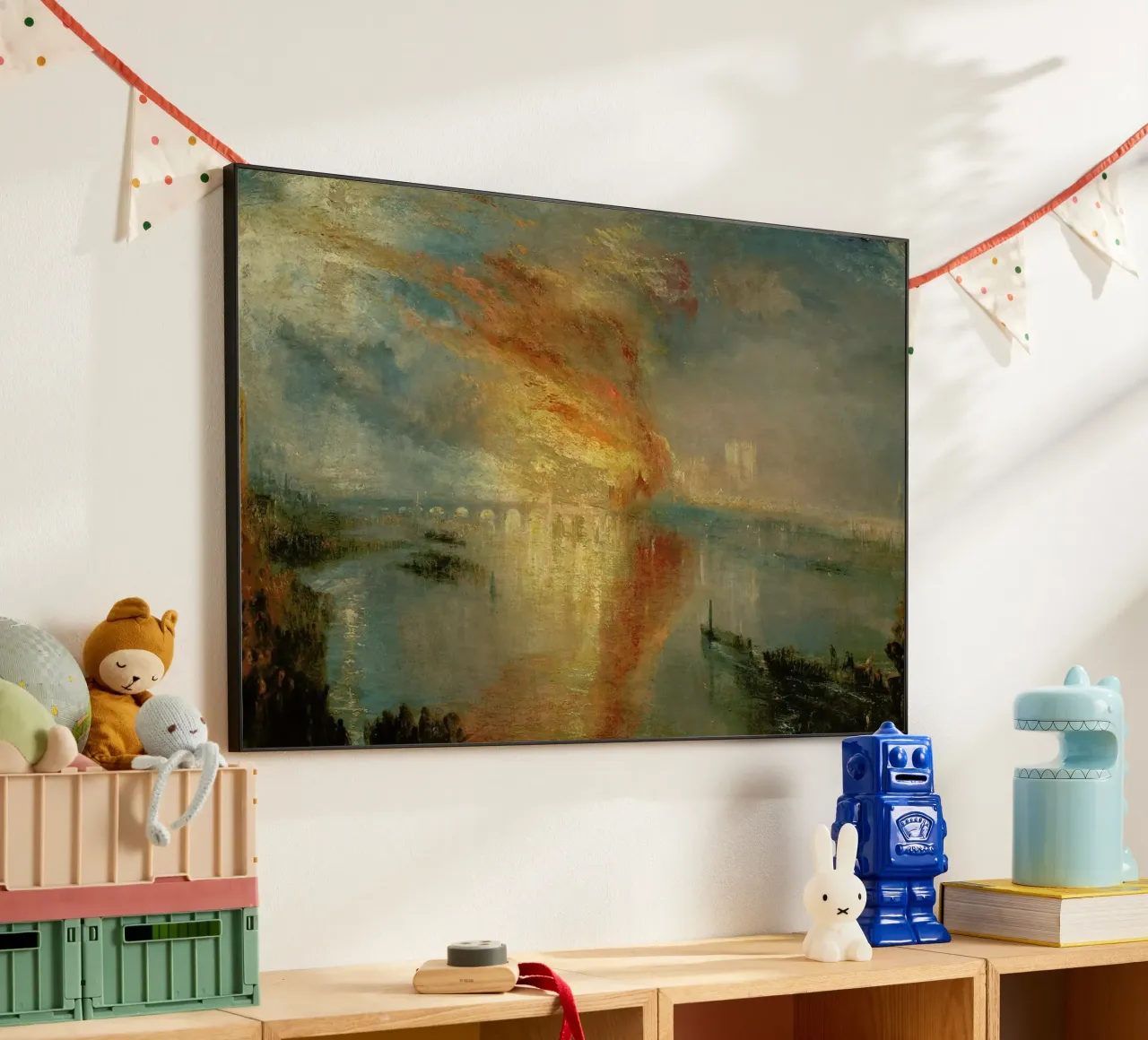 Turner - The Burning Of The Houses Of Lords And Commons alluminio dibond da Vintage by JUNIQE