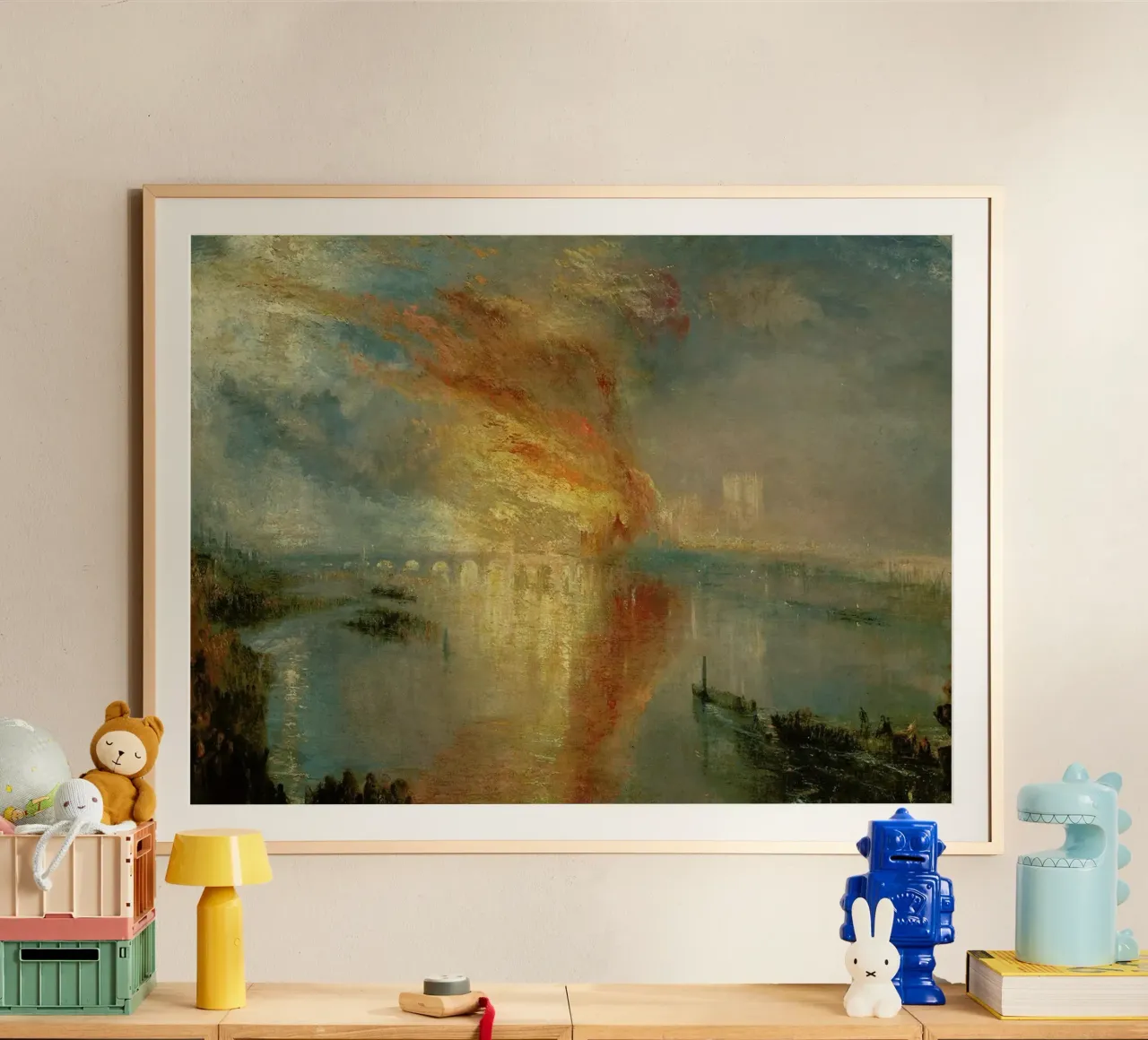 Turner - The Burning Of The Houses Of Lords And Commons carta hahnemühle da Vintage by JUNIQE