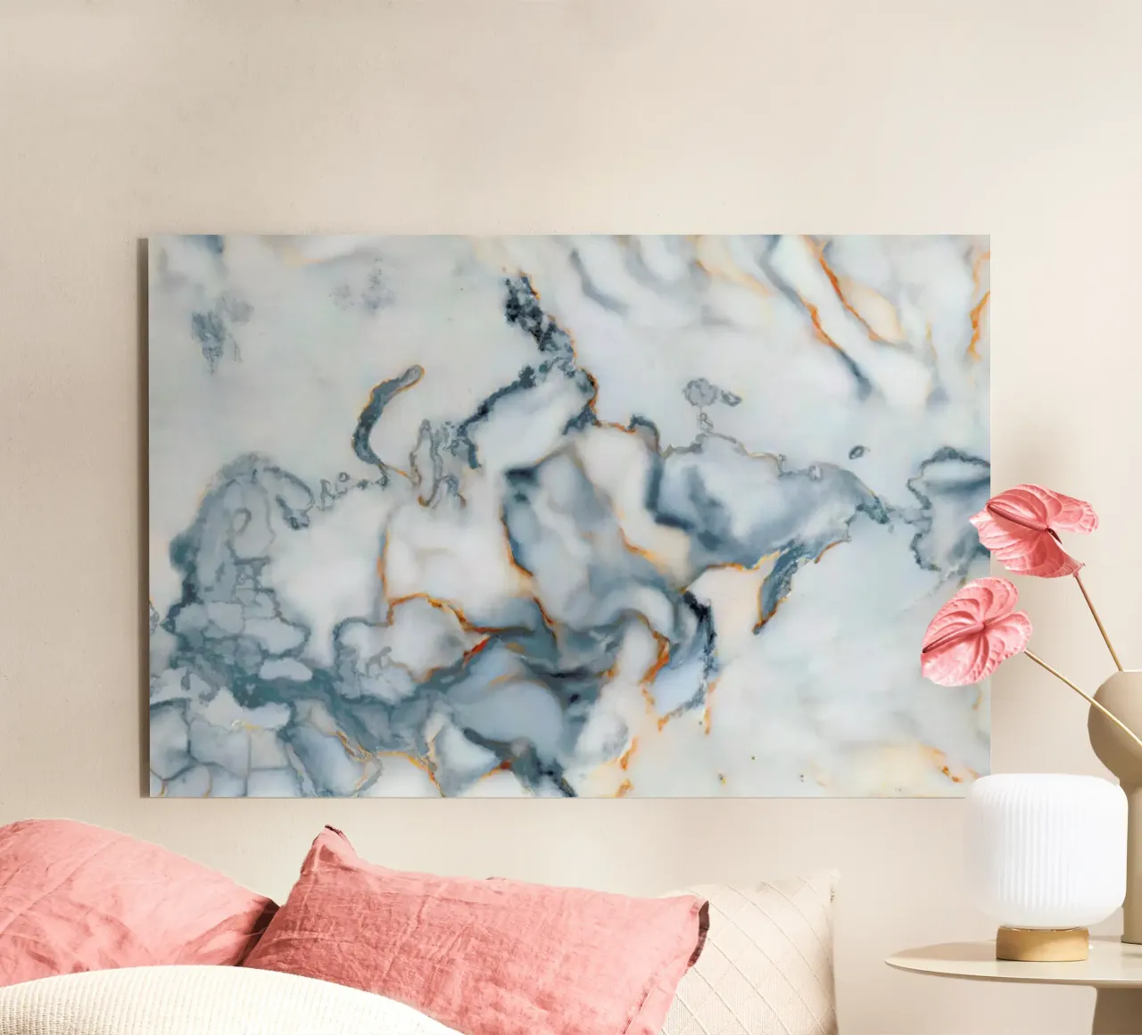 Russia Marble Map alu-dibond by Octavian