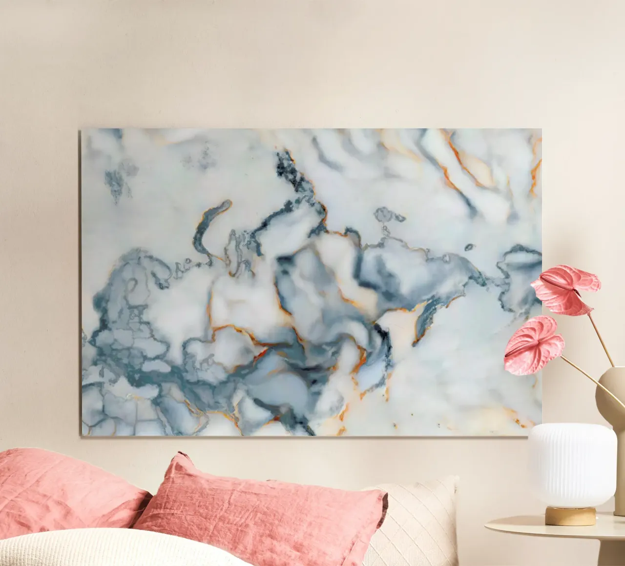 Russia Marble Map poster van Octavian