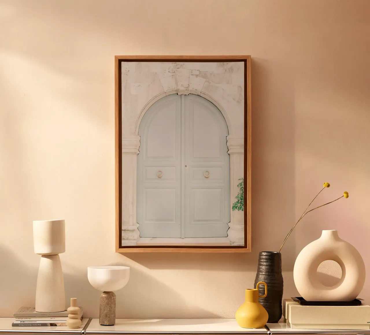 Quiete rustica tela con Cornice a cassetta da PhotoVibe Decor