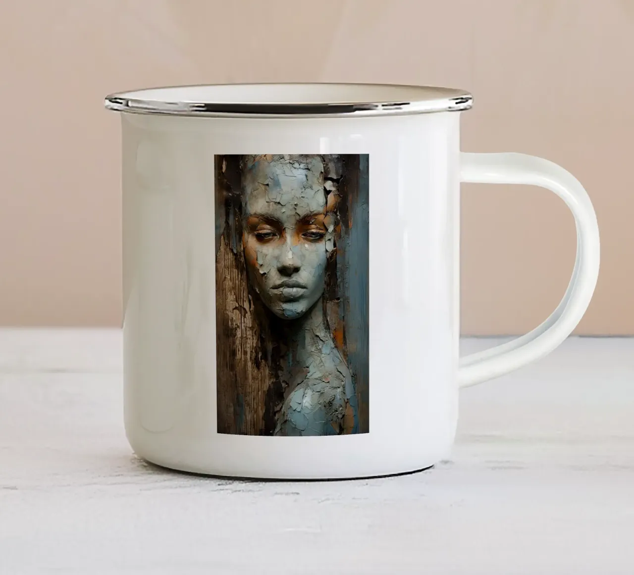 Arte da parete di Imagine tazza in smalto da Imagine