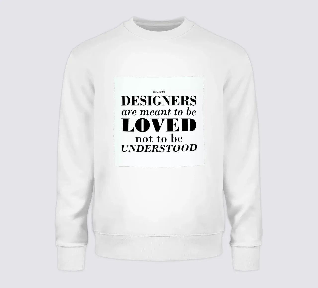 Rule 01 - Designer are meant.. felpa da Mr Cup