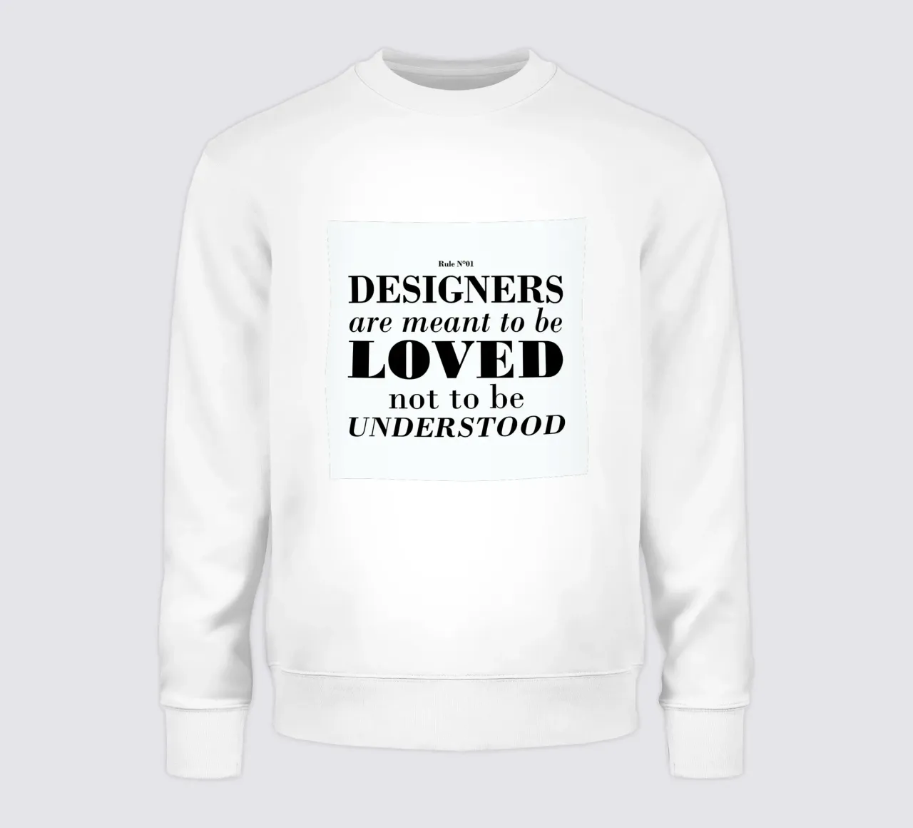 Rule 01 - Designer are meant.. felpa da Mr Cup
