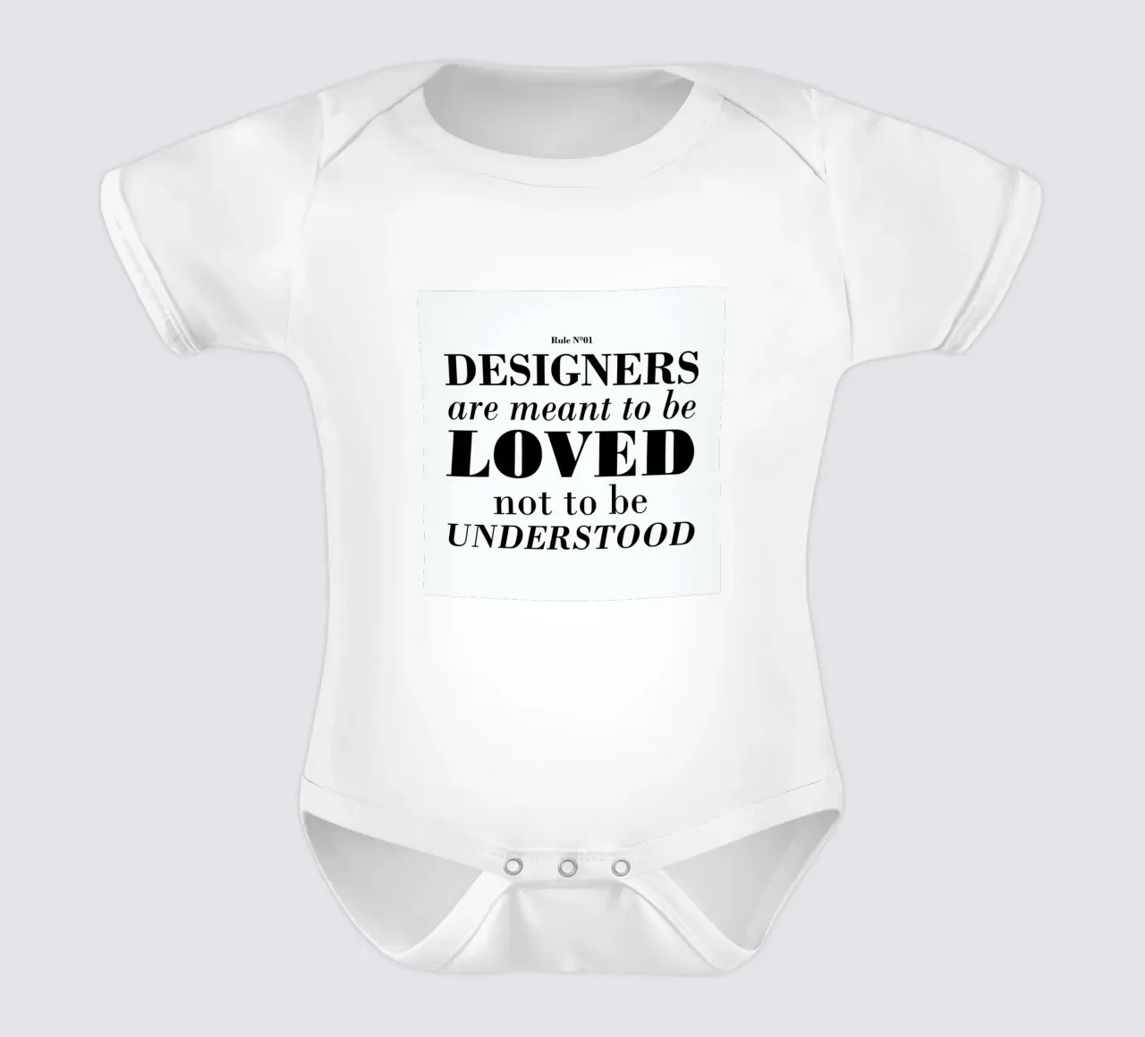 Rule 01 - Designer are meant.. body neonato maniche corte da Mr Cup
