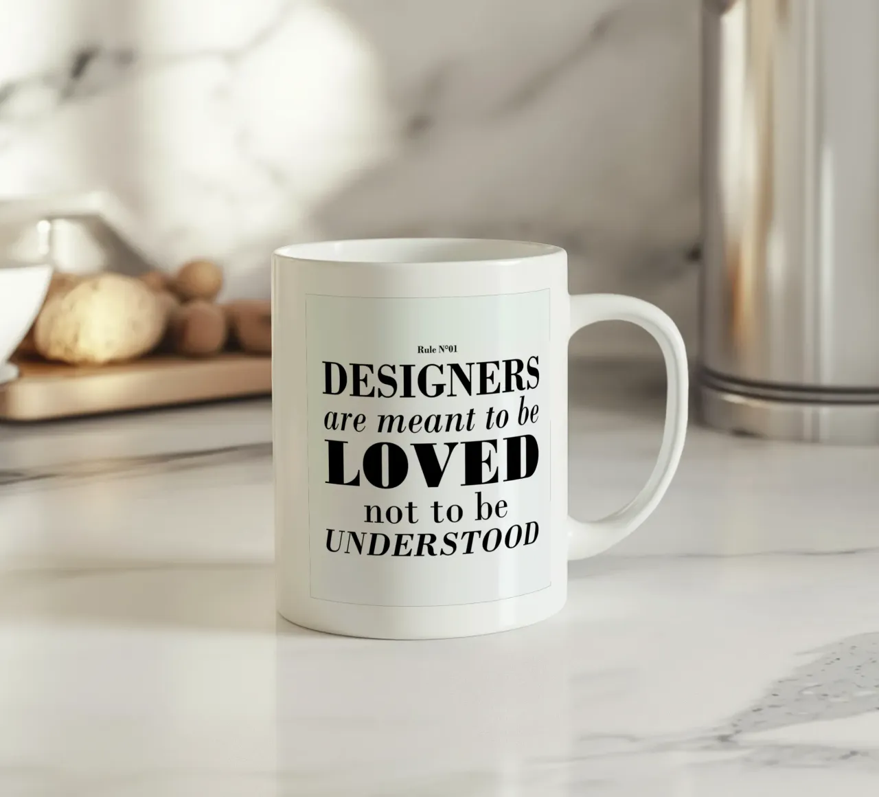 Rule 01 - Designer are meant.. Keramik Tasse von Mr Cup