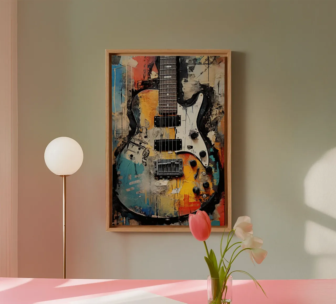 Muurkunst van Imagine canvas met Baklijst van Imagine