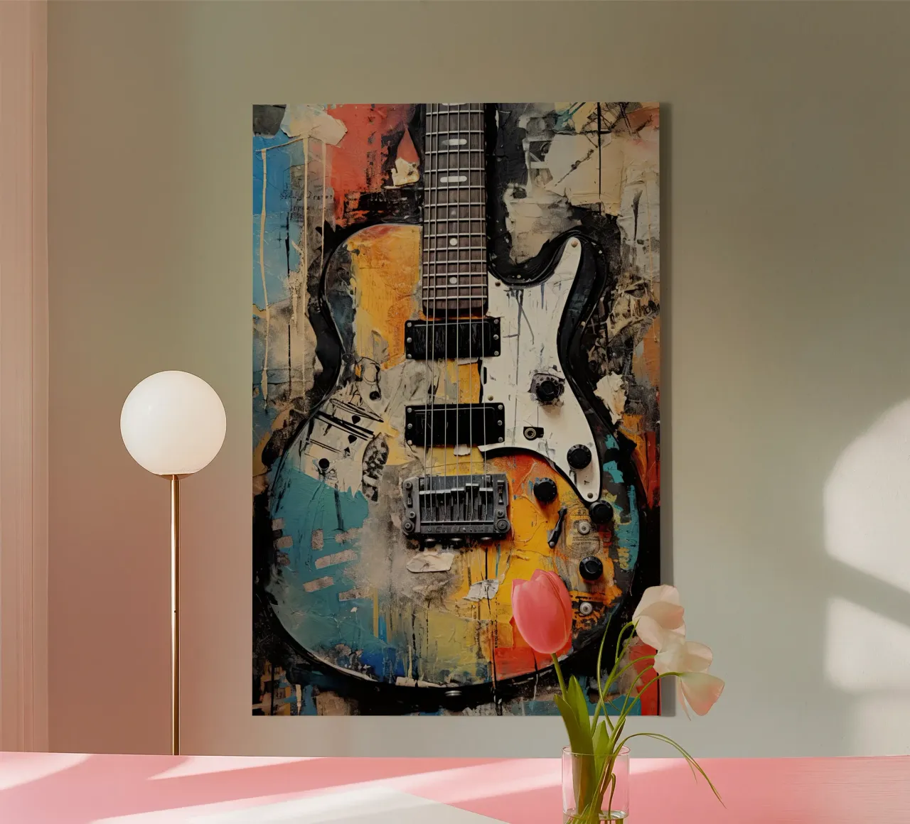 Muurkunst van Imagine canvas met Baklijst van Imagine