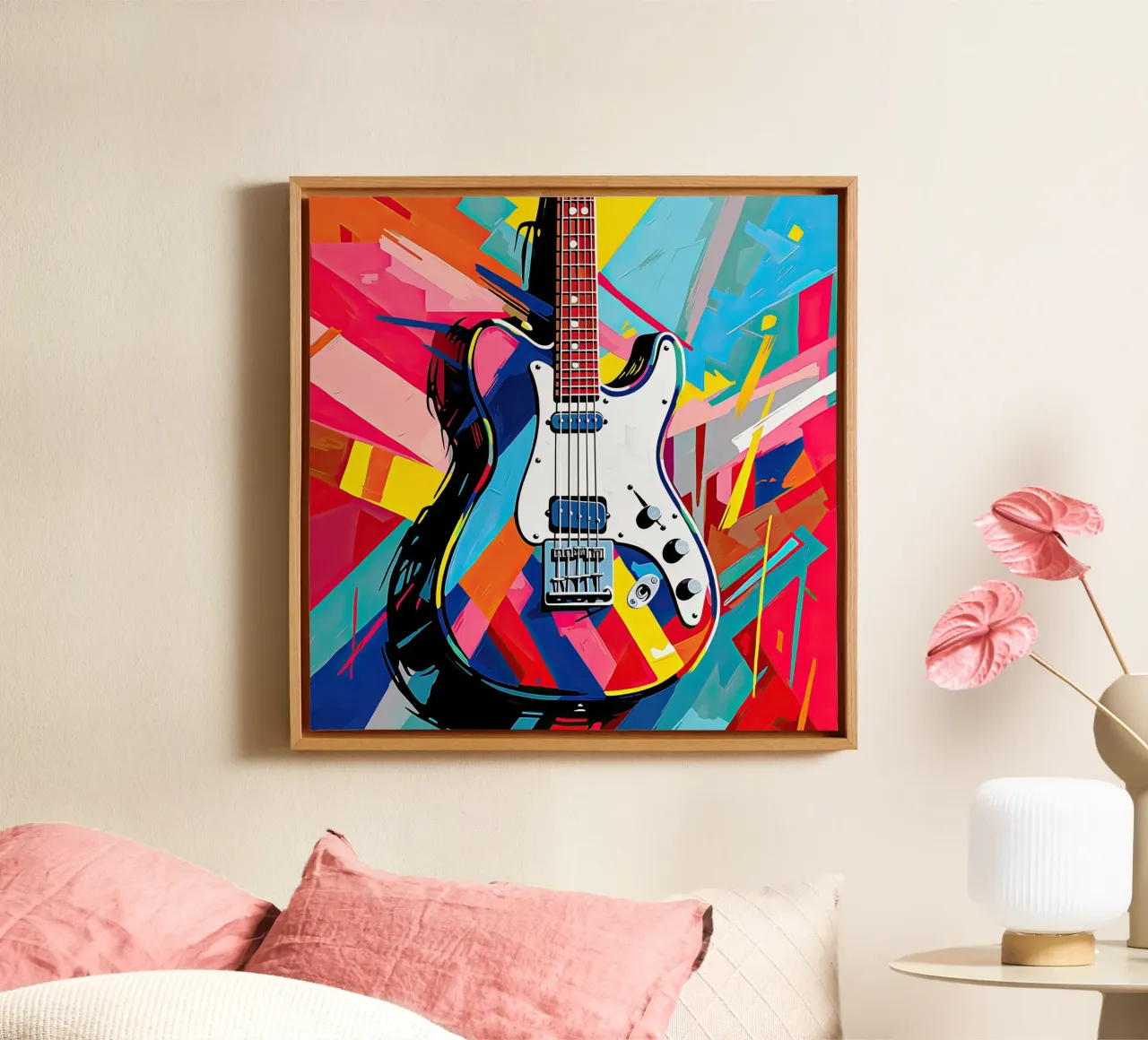 Muurkunst van Imagine canvas met Baklijst van Imagine