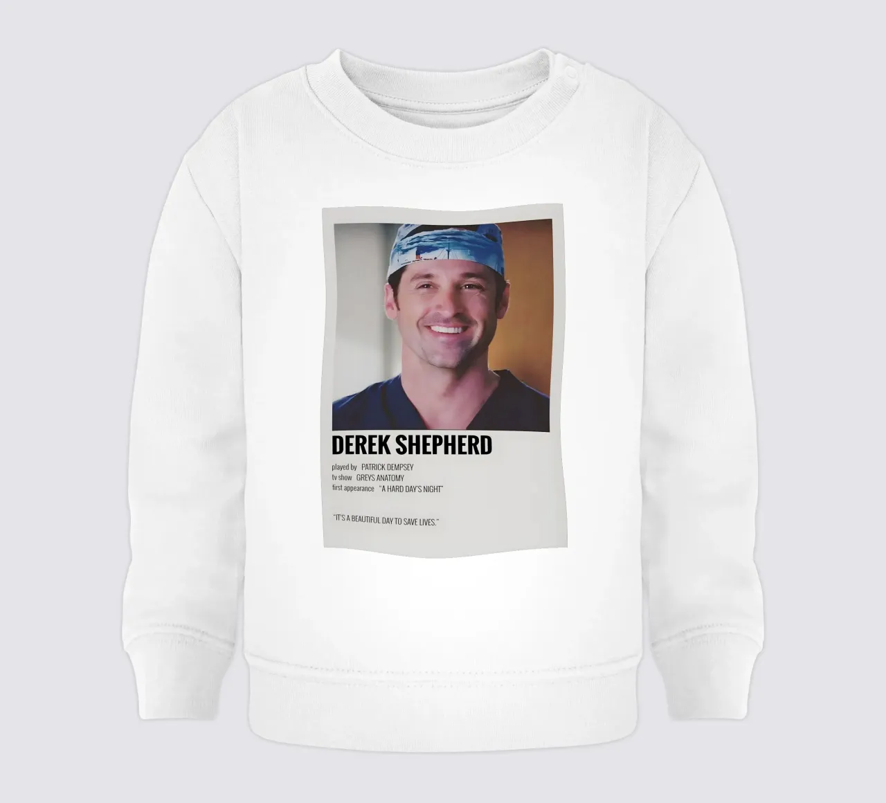DEREK SHEPHERD felpa neonato da MVFminimalist